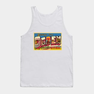 Greetings from Ogden Utah, Vintage Large Letter Postcard Tank Top